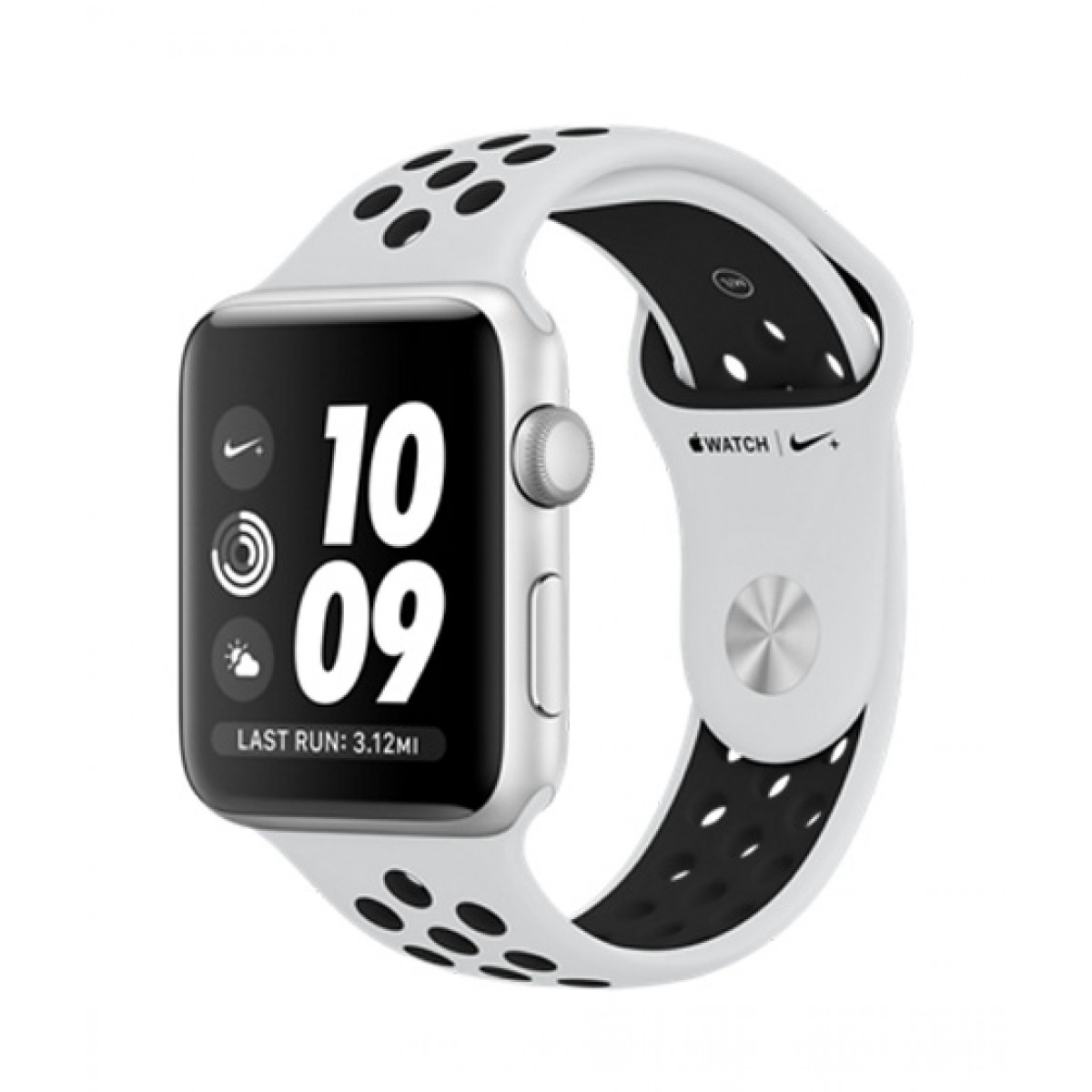 Apple iWatch Nike+ Series 3 42mm Silver Aluminum Case With ...
